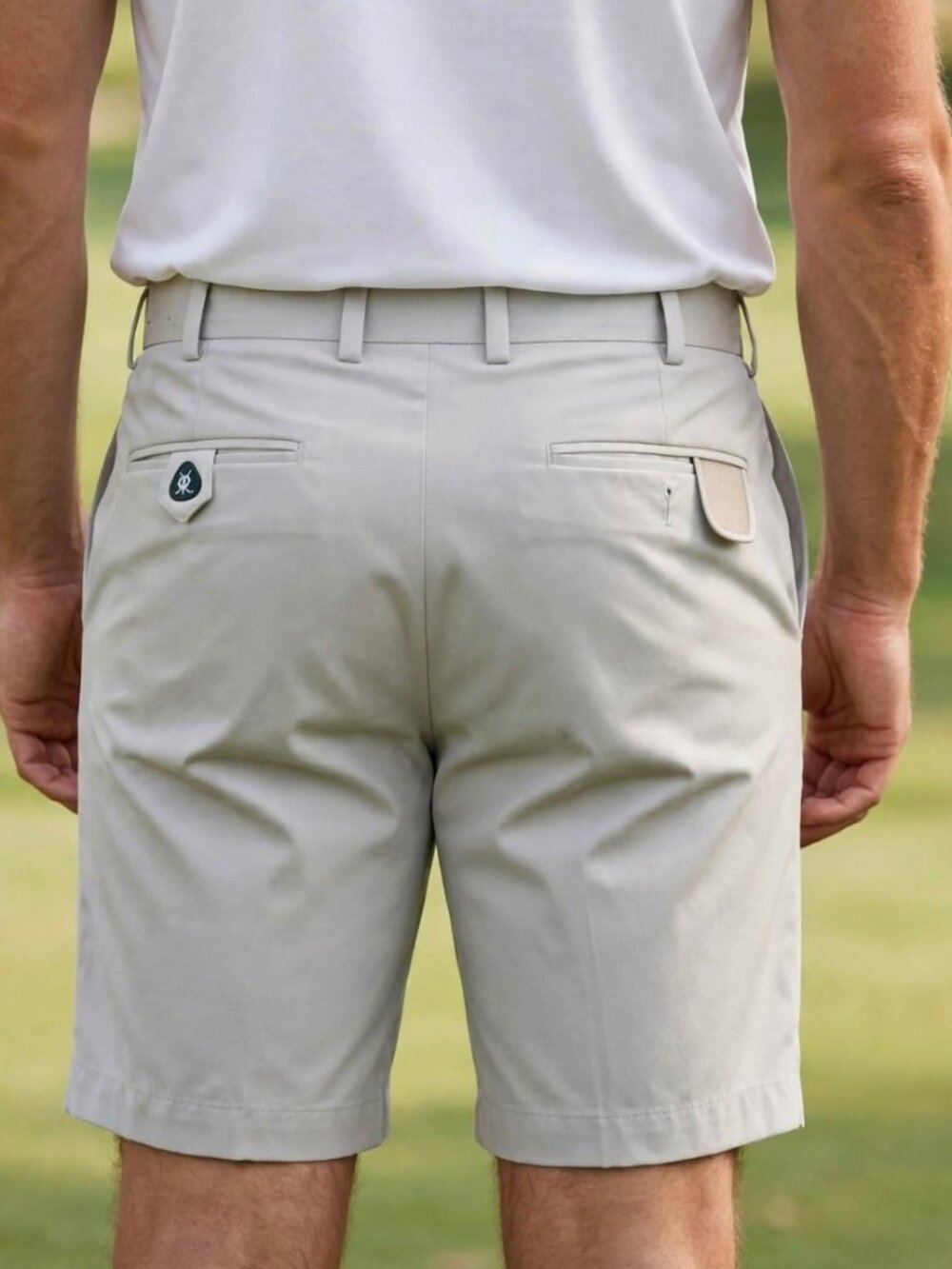 Brooks Brothers Golf Chino Shorts St Andrews Tan Beige 38 Preppy Glove Tab Patch